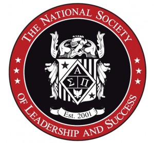 The National Society of Leadership and Success logo. Sigma Alpha Pi letters are in the center of the crest.