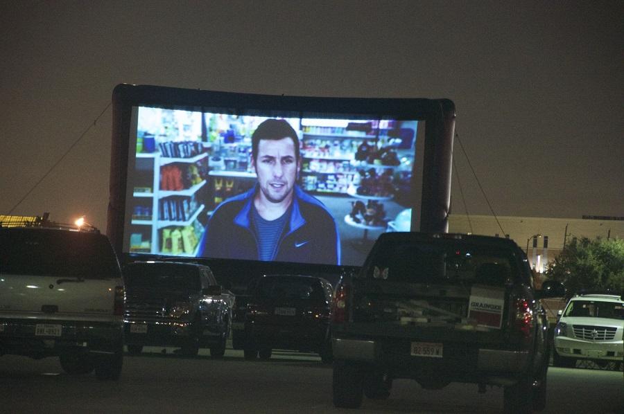 Adam Sandler as Jim in the movie Blended. The City of Stafford celebrated the 10th anniversary of the Stafford Centre with a drive-in movie night. 