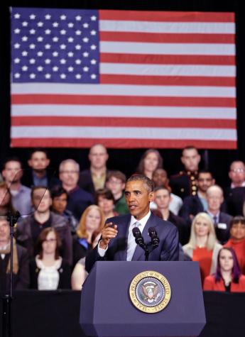 President Barack Obama speaks at Pellissippi State Community College on Friday in Knoxville, Tenn. Obama is promoting a plan to make publicly funded community college available to all students. 