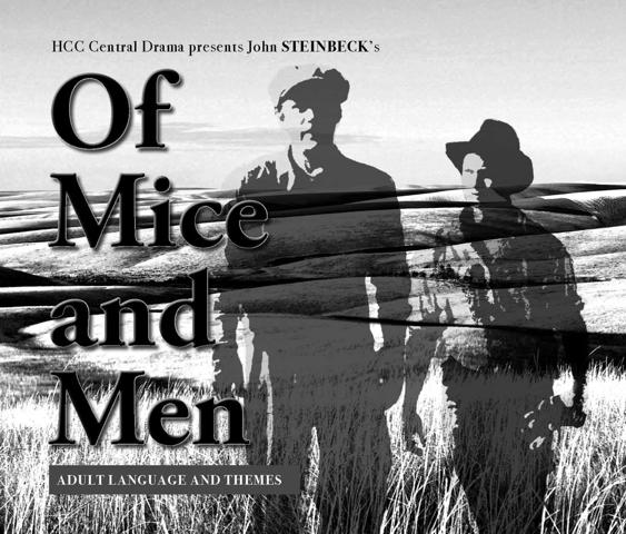 HCC Central Fine Arts poster for Of Mice and Men 