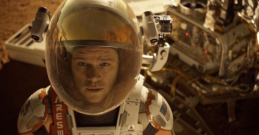 This photo released by 20th Century Fox shows Matt Damon in a scene from the film, The Martian.  