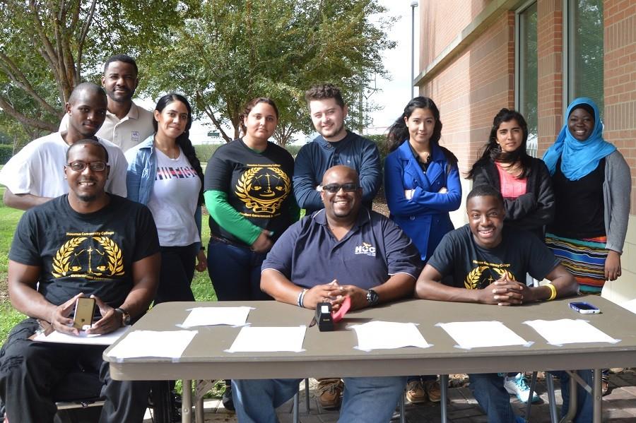 Officers and members of the Southwest Student Government Association pose for a photo at the People for Purpose Pep Rally Nov. 11. 