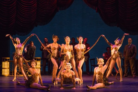 Jemma Jane (Olive Neal) and the cast of the North American tour of the  hit musical  comedy BULLETS OVER BROADWAY, written by Woody Allen featuring original  direction and choreography by Susan Stroman. (Photo by Matthew Murphy) 