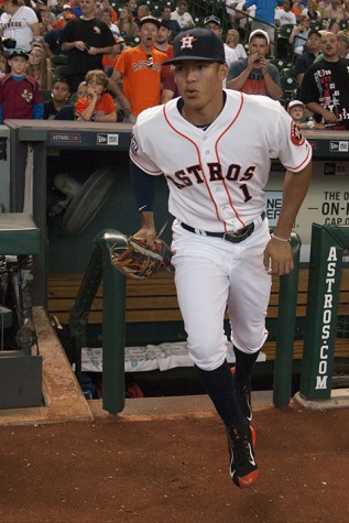 Carlos Correa taking the field for the first time at Minute Maid Park