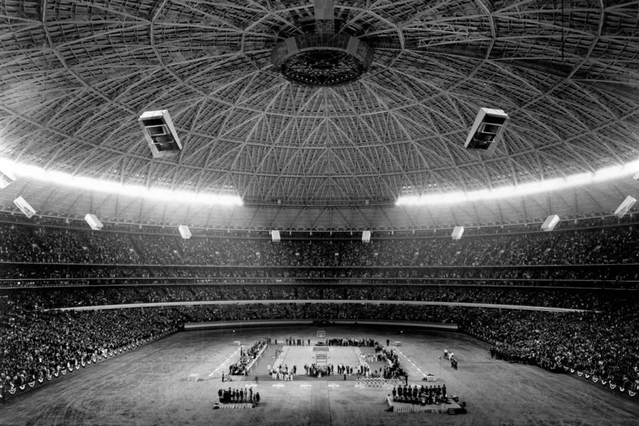 A view from the seats inside of the Astrodome on January 20, 1968.