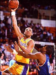 Kareem Abdul- Jabbar and his famous Hook Shot.