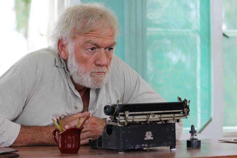 This image released by Yari Film group shows Adrian Sparks as Ernest Hemingway in a scene from the film, Papa: Hemingway in Cuba. The film is the first full-length Hollywood feature filmed on the island since the 1959 Cuban Revolution. (Yari Film Group via AP)