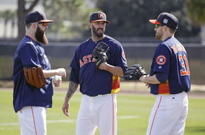 Keuchel, Fiers , and McHugh during Spring Training.