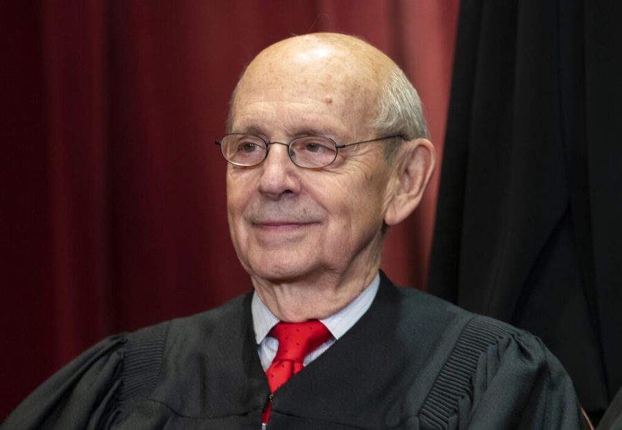 Supreme Court Associate Justice Stephen Breyer, appointed by President Bill Clinton, sits with fellow Supreme Court justices for a group portrait at the Supreme Court Building in Washington, Nov. 30, 2018. Breyer is retiring, giving President Joe Biden an opening he has pledged to fill by naming the first Black woman to the high court, two sources told The Associated Press Wednesday, Jan. 26, 2022. (AP Photo/J. Scott Applewhite, File)