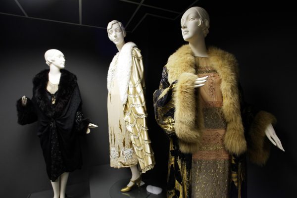This photo taken Oct. 8, 2009 shows an evening coats and dresses which are included in the exhibit called  Painting the Town: 1920s High Style in Dallas. 