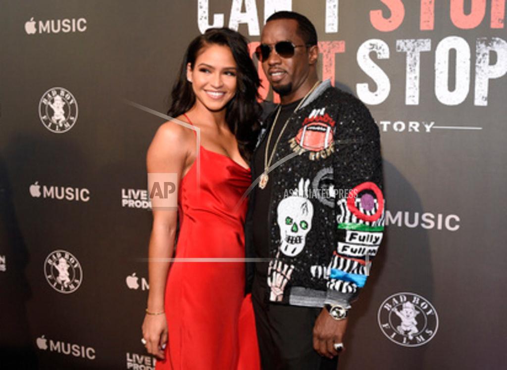 FILE - Cassie Ventura, left, and Sean "Diddy" Combs appear at the premiere of "Can't Stop, Won't Stop: A Bad Boy Story" on June 21, 2017, in Beverly Hills, Calif. 