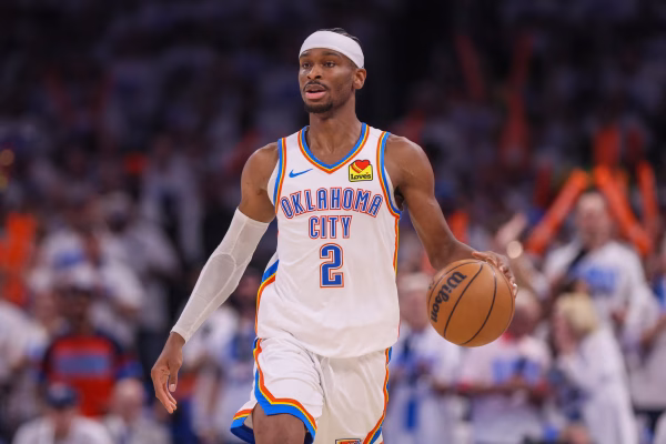Oklahoma City Thunder guard Shai Gilgeous-Alexander averaged a league-high 32.7 points per game on 51.9% shooting, adding 6.4 assists, 5.0 rebounds, 1.7 steals and 1.0 blocks. 