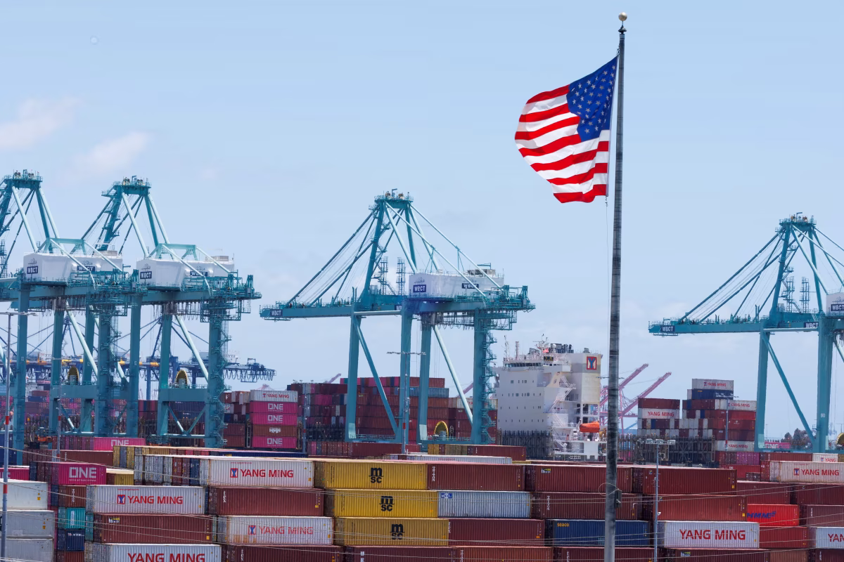 The Port of Los Angeles, in San Pedro, California, on 13 May 2025.