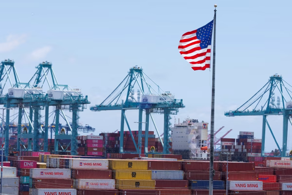The Port of Los Angeles, in San Pedro, California, on 13 May 2025.