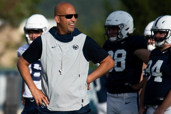 James Franklin during practice.