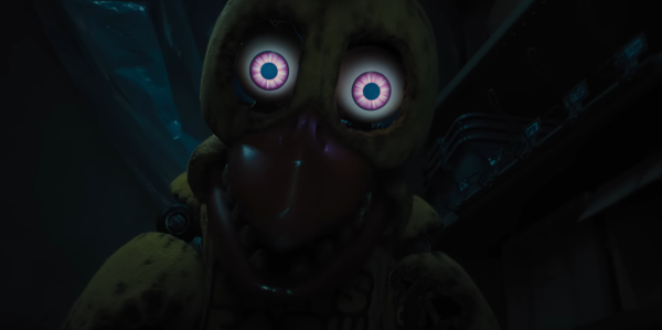 Whitered Chica waking up