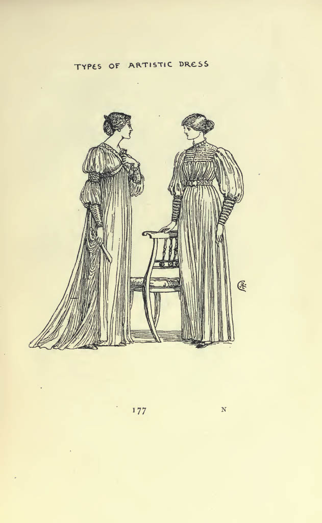 Types of Artistic Dress from Walter Crane’s Ideals in Art.
